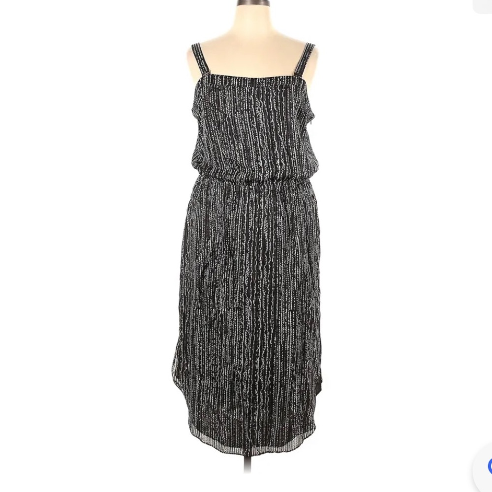 White House Black Market Women Black Casual Dress XL